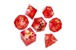 China Practical Natural Resin RPG Dice Set Wear Resistant Lightweight supplier