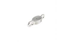 China 30mm Zinc Alloy Diecast Fixed Style Nylon Sheave Pulley With Double Ended Eye supplier