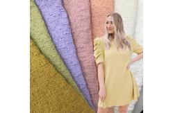 China 180-300gsm 100% Polyester Pleated Stretch Knitted Fabric Plain Crinkle Material supplier