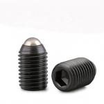 Carbon Steel Black Oxide Ball Plunger Screw Headless Slotted Ball Point Set Screw for sale