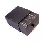 Black Luxury Paper Gift Box Packaging For Cosmetic Lotion Bottles With Foam for sale