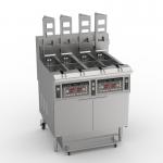 Auto Lift 4 pots 4 baskets Digital Computer Panel Electric open Fryer Commercial Frying Equipment for sale