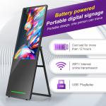 Android Battery Powered Rechargeable Digital Signage A Type Advertising Display 1920*1080 for sale