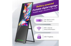 China 12 Hours Duty Time Portable LCD Digital Signage With 60Ah Battery supplier