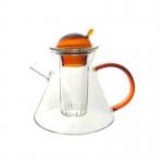 Restaurant Borosilicate 500ml Heat Resistant Glass Teapot for sale