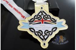 China Gold / Silver / Copper Die Cacting Metal Award Medals One Side With Soft Enamel supplier