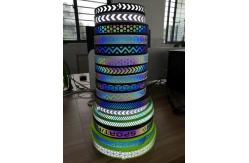 China Plastic Zipper Tape Rainbow Reflective Material Printed On Zippers For Bags supplier