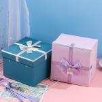 Fashionable Custom Logo Packaging Boxes with Ribbon Bow-Tie and Paper Carton