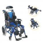 Pediatrics Aluminum Manual Wheelchair Lightweight Folding Child'S Wheelchair With Pu Wheel for sale