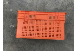 China Vented Nestable Plastic Stacking Crates For Fruit Mesh Structure 120mm Height supplier