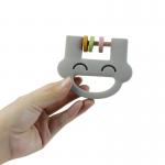 Smile Face Cute Silicone Kids Toys Silicone Rattle Teether With Customize Logo OEM ODM for sale