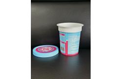 China 400ml plastic IML print cup with aluminum foil lid and plastic lid supplier