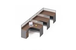 China L4290*W1430*H1100mm Office Computer Table With Partition supplier