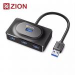 USB 3.0 Square 4-Port Hub Black/White High Speed USB Hub for Expanding Connectivity with Stylish Design for sale
