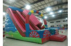 China Inflatable Fiery Red Slide teletubbies inflatable double high slide on sale supplier