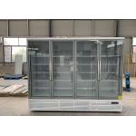 Self Contained R290 White Exterior 4 Swing Glass Door Merchandiser Freezer 98 Plug In for sale