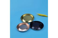 China Silver Tinplate Paper Tube Plug Lid With Silk Screen Printing Logo supplier