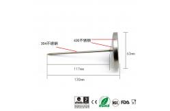 China Silver 2.4 Dial Bimetal NSF Oven Safe Meat Thermometer supplier