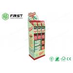 Foldable Full Color Printed Custom Cardboard Floor Display Shelf For Retail Promotion for sale