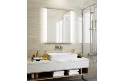 China Adjustable LED Touch Bathroom Mirror Beveled Edge Touch Light Vanity Mirror supplier