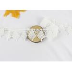 Hollow Out Polyester Edging Lace Trim , Decorative Water Soluble Lace Trim For Sewing for sale