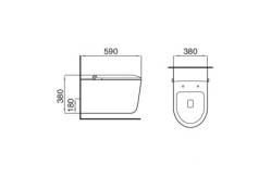 China Modern Bathroom Smart Toilet With Germicidal Light And Automatic Sterilization supplier