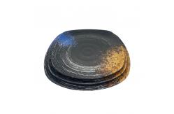 China 10.8'' Restaurant Square Melamine Dinner Plates Dinnerware Galaxy Pattern supplier