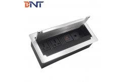 China Factory Wholesale Office Furniture Brush Cover Desktop Socket Hidden In Desk Table supplier