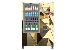 China Bottle Drinks Wine Vending Machine , Fresh Salad Vending Machine With Remote Control System supplier