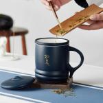 Ready To Ship In Stock Ceramic Coffee Tea Water Mug Cup With Coaster For Customized Logo Pattern for sale