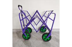 China Folding Wagon Stroller Retractable Handle Practical Camping Cart Custom Wheel supplier