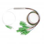 Fiber Optic 1X8 Mini PLC splitter SC APC Connector 0.9mm, 1M for sale