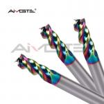 U Type Slot Cutter 3 Flute Carbide Flat End Mill 4mm - 20mm With Color Coating for sale