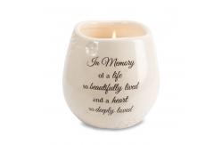 China Custom Modern Ceramic Candle Jar Letterpress Printing With Lid supplier