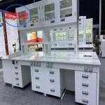 Custom Color Chemistry Lab Bench With Steel Base Cabinet for sale