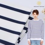Breathable Comfortable Striped Cotton Fabric For French Terry for sale