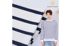 China Breathable Comfortable Striped Cotton Fabric For French Terry supplier