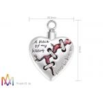 23.5g Heart Memorial Charms For Ashes