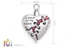 China 23.5g Heart Memorial Charms For Ashes supplier