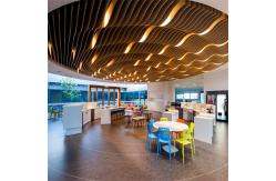 China 2mm Thickness Aluminum Baffle Wave Ceiling  For Office Building supplier