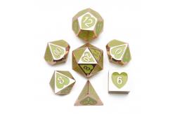 China Green Peach Heart Metal Multi -Flag RPG Dice Set Dnd Coc  Luxury style supplier