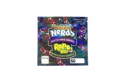 China Fresh Gummies Candy Packaging Holographic Side Seal Bags Eco-friendly Recyclable supplier