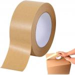 Printable Hot Melt Self Adhesive Gummed Brown 145 MIC Custom Kraft Paper Tape for sale