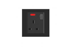 China 13 Amp British Standard Power Socket PC Black / Champagne / Grey supplier