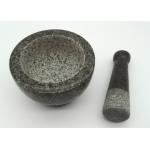 Reliable Stone Mortar And Pestle Set 100% Solid Granite Round With Base