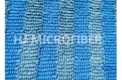 China Warp Knitted Blue Microfiber Twisted Pile Fabric For Rag / Duster , Polyester Fabric supplier