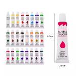 OEM 12 Colors Acrylic Paint Set For Canvas With Butter Consistency Great Coverage for sale