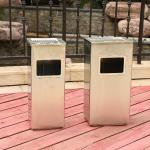 The Classic square Rigg Bucket Hotel Property Units Across the Crossing Stairs Lobby Trash Can Waste Bin for sale