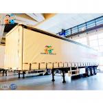 Convenient Load 3 Axle Gooseneck 90m3 Curtain Side Semi Trailer for sale