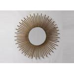 ZY919096 Interior Decoration Circle Bamboo Sunburst Mirror For Home Decoration for sale